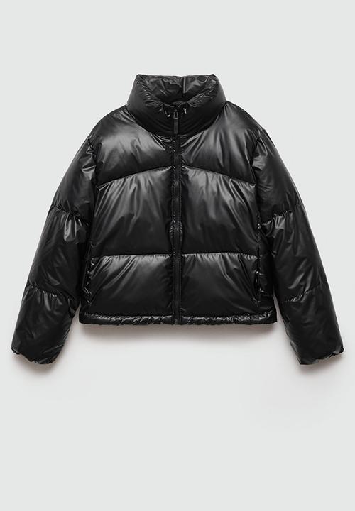 MANGO - Puffer coat galaxy - black