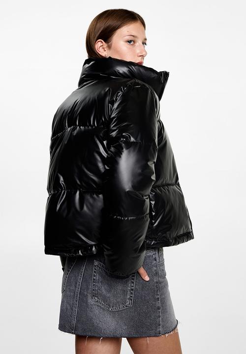MANGO - Puffer coat galaxy - black