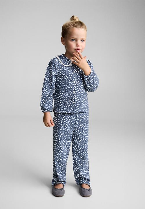 MANGO - Trousers chop - medium blue