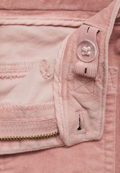 MANGO - Trousers velvet - pink