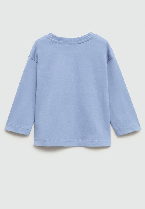 MANGO - T-shirt fishing - medium blue