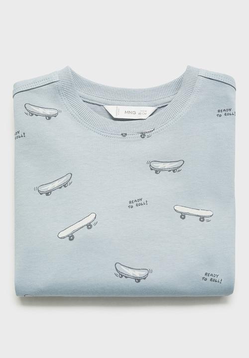 MANGO - T-shirt roll - light/pastel blue