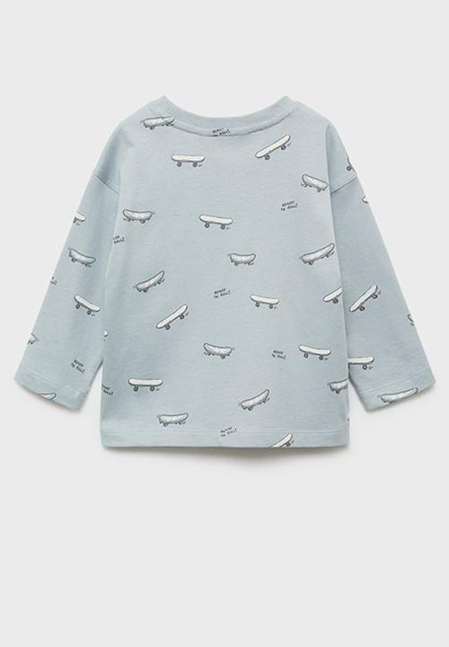 MANGO - T-shirt roll - light/pastel blue