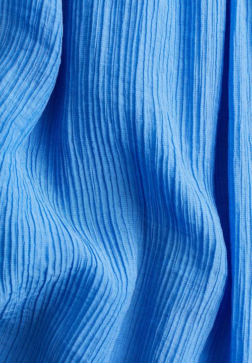 H&M - Smocked-bodice dress - blue