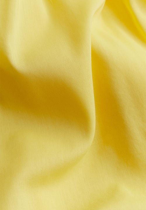 H&M - Smock-topped off-the-shoulder dress - yellow