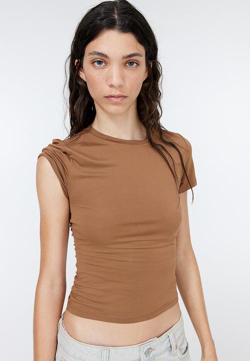 H&M - Fitted T-shirt - brown