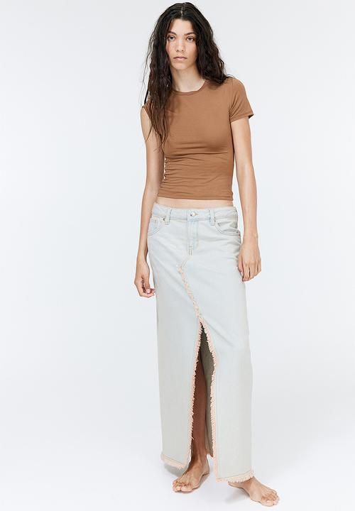 H&M - Fitted T-shirt - brown