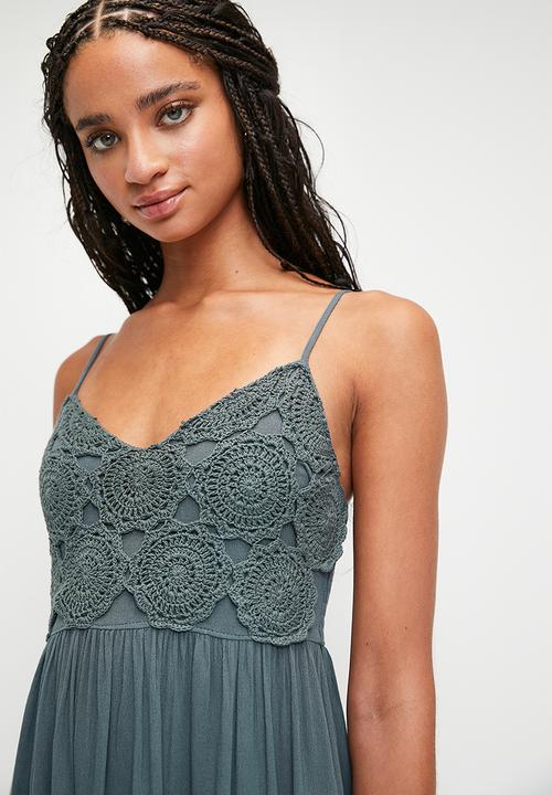 MILLA - Crochet detail tiered dress - vintage