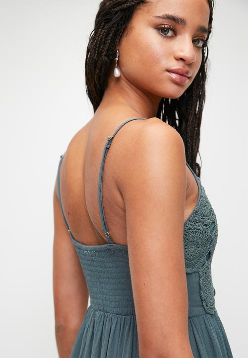 MILLA - Crochet detail tiered dress - vintage