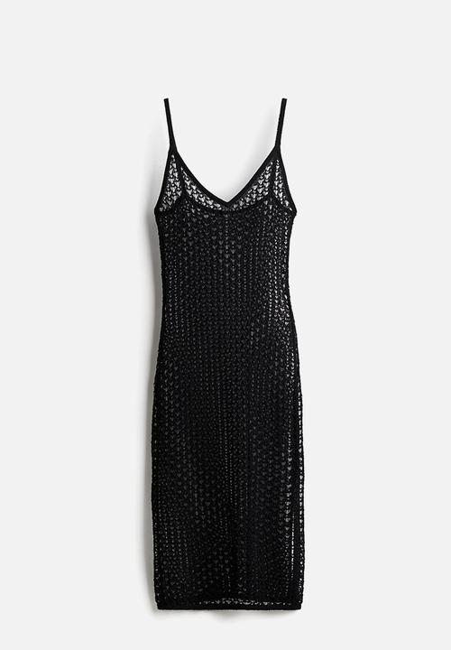 H&M - Crochet-look beach dress - black