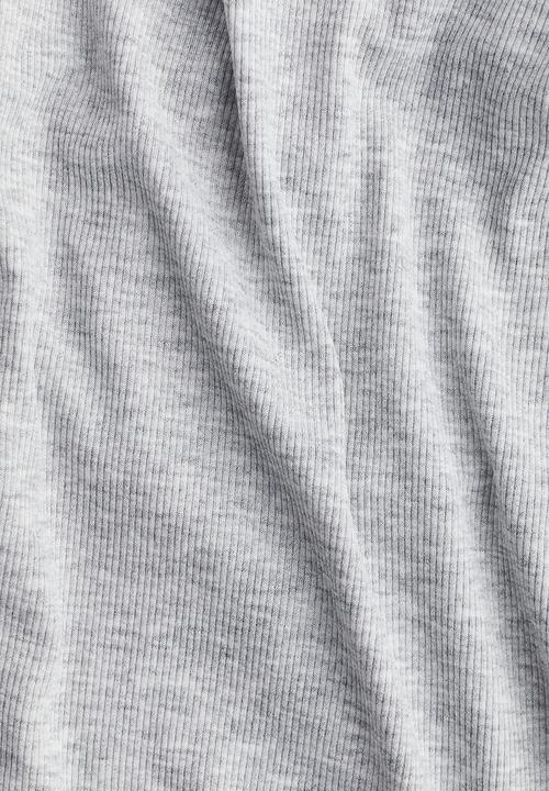 H&M - Short-sleeved thong body - light grey marl