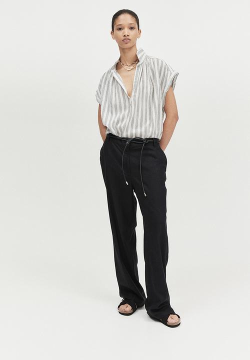 H&M - Cotton blouse - white/striped