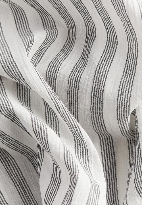 H&M - Cotton blouse - white/striped
