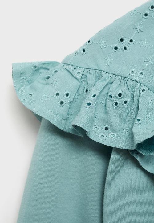 MANGO - T-shirt puri - turquoise
