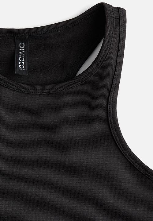 H&M - Ribbed vest top - black