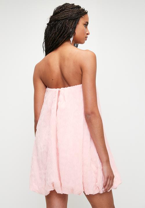 MILLA - Texture organza bubble mini trapeze - pink