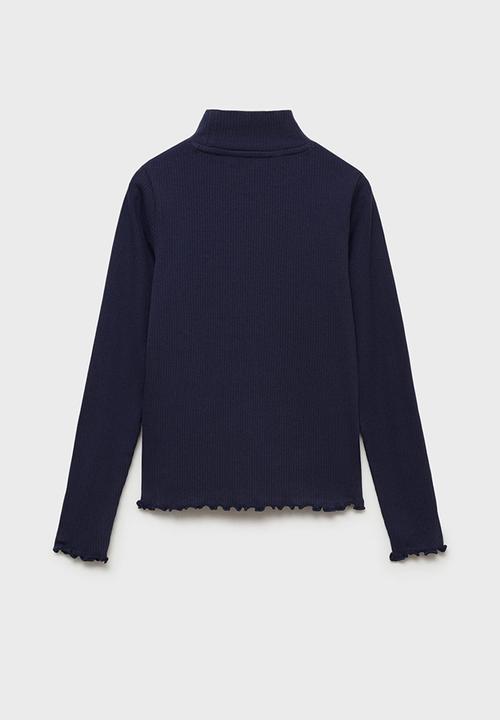MANGO - T-shirt turborib - navy
