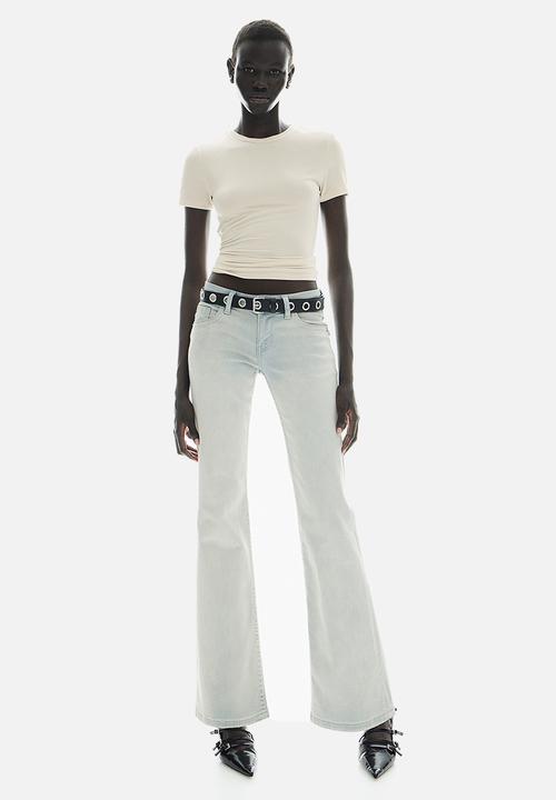 H&M - Fitted T-shirt - light beige