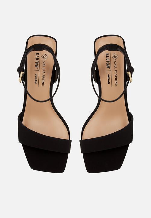 Call It Spring - Rorii Ankle Strap Block Heel - Black