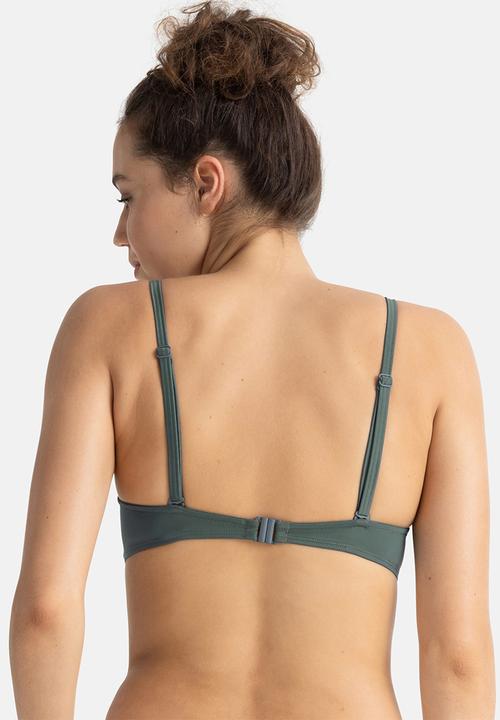 DORINA - Oda bandeau bikini top - green
