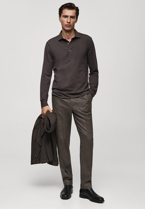 MANGO - Polo shirt barce - brown
