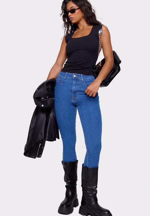 PrettyLittleThing - PLT L30 5 Pocket Skinny Jeans - Mid Blue
