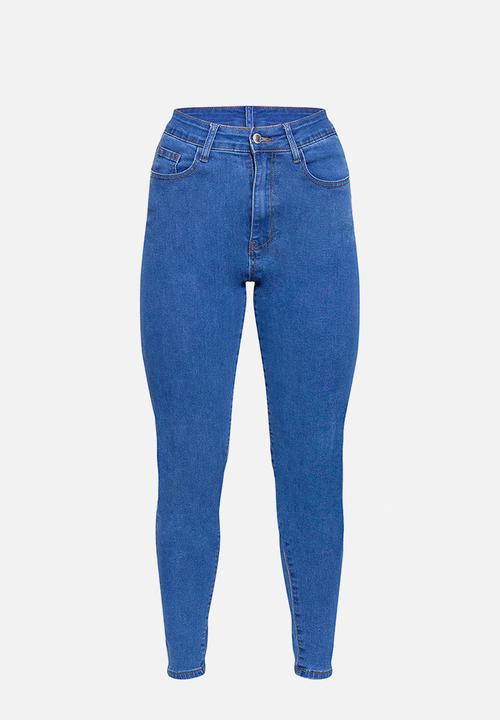 PrettyLittleThing - PLT L30 5 Pocket Skinny Jeans - Mid Blue
