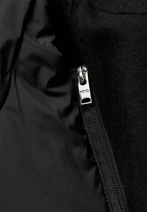 MANGO - Mathis Wool Coat With Quilted Interior Hood - black