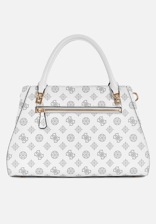 GUESS - Noelle luxury satchel - white logo