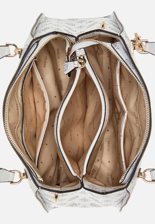 GUESS - Noelle luxury satchel - white logo