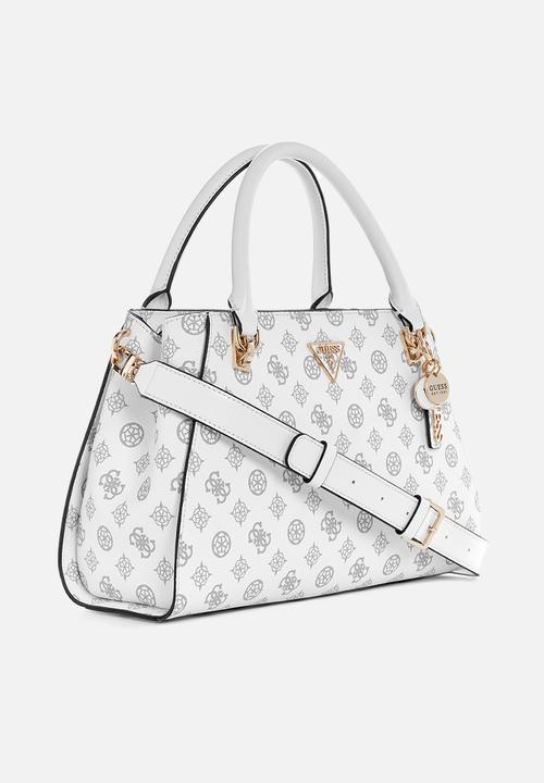 GUESS - Noelle luxury satchel - white logo