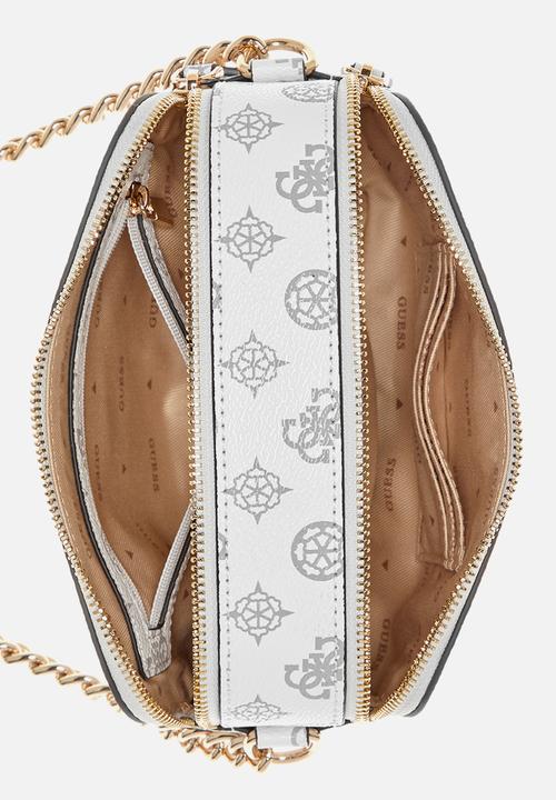 GUESS - Noelle camera crossbody - white logo