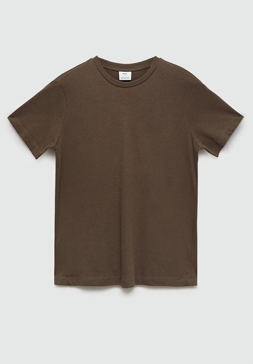 MANGO - T-shirt cherlo - dark brown