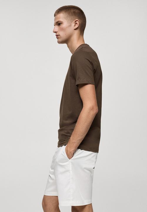 MANGO - T-shirt cherlo - dark brown