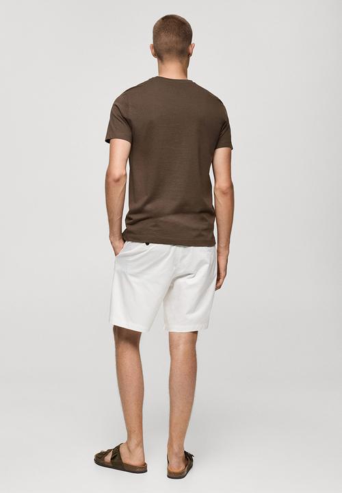MANGO - T-shirt cherlo - dark brown