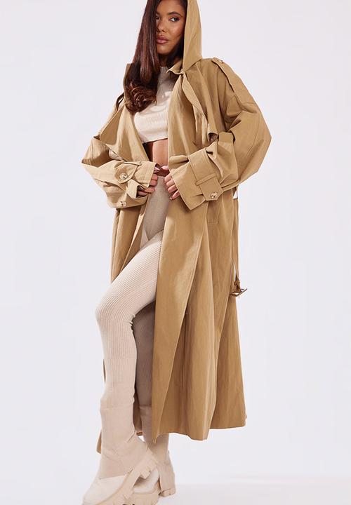 PrettyLittleThing - Knitted Split Hem Flare Trousers - Oatmeal
