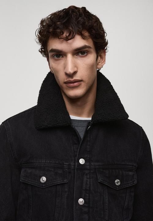 MANGO - Jacket wasp - black denim