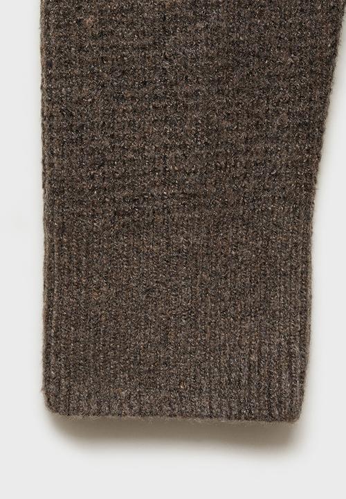 MANGO - Sweater parkd - brown