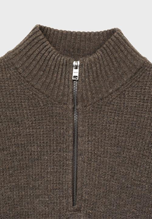 MANGO - Sweater parkd - brown