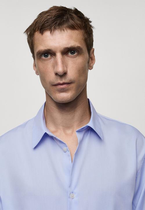 MANGO - shirt beau - light/pastel blue
