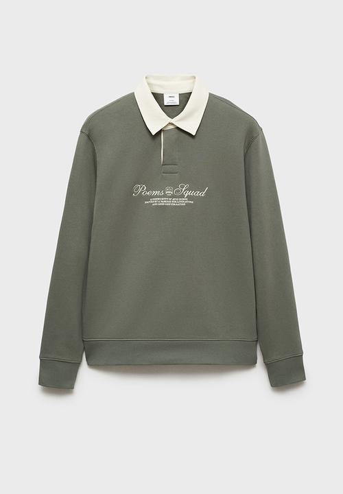 MANGO - Sweatshirt poems - green