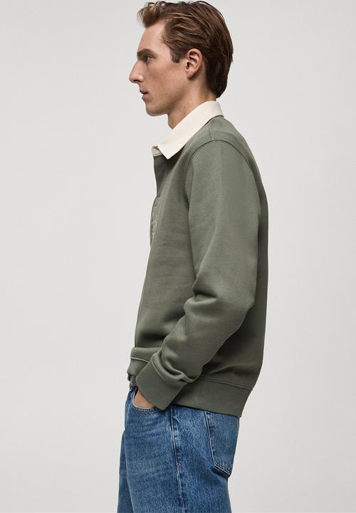 MANGO - Sweatshirt poems - green