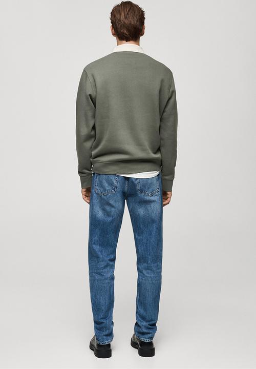 MANGO - Sweatshirt poems - green