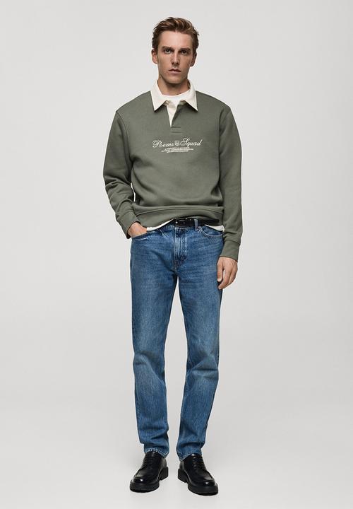 MANGO - Sweatshirt poems - green
