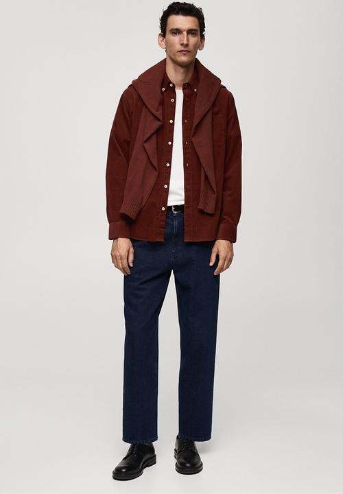 MANGO - Shirt tadi - rust/copper