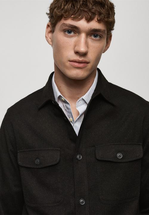 MANGO - shirt olivier - dark grey