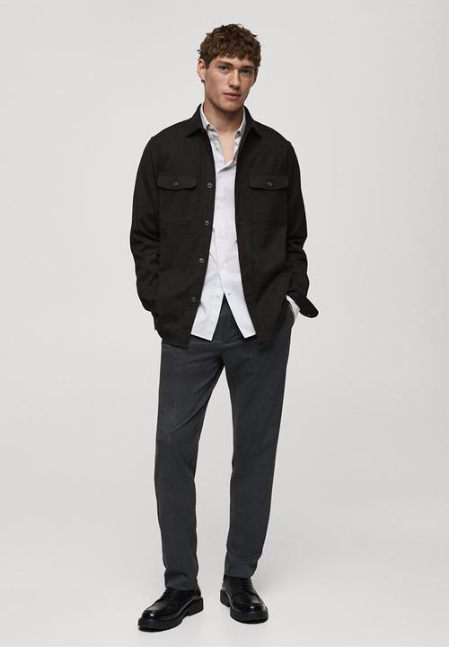 MANGO - shirt olivier - dark grey
