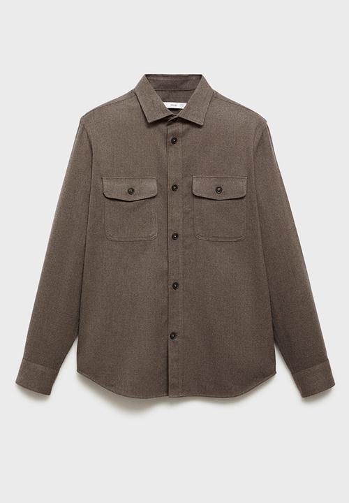 MANGO - Shirt olivier - medium grey
