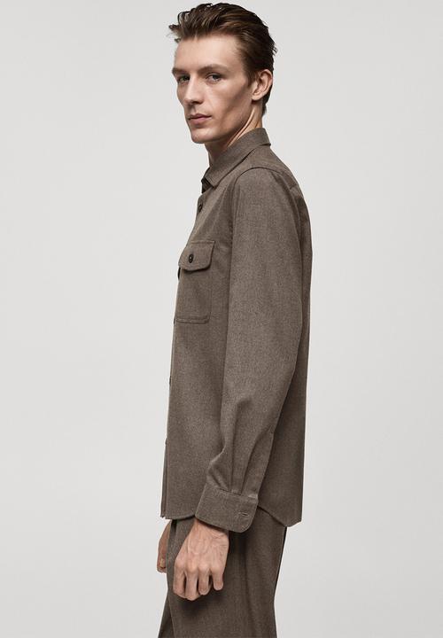 MANGO - Shirt olivier - medium grey