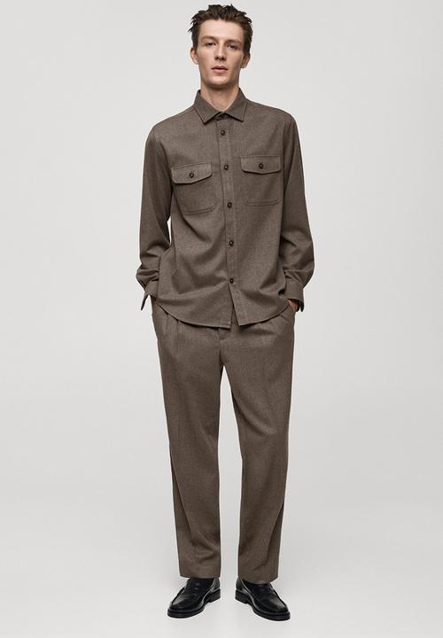 MANGO - Shirt olivier - medium grey
